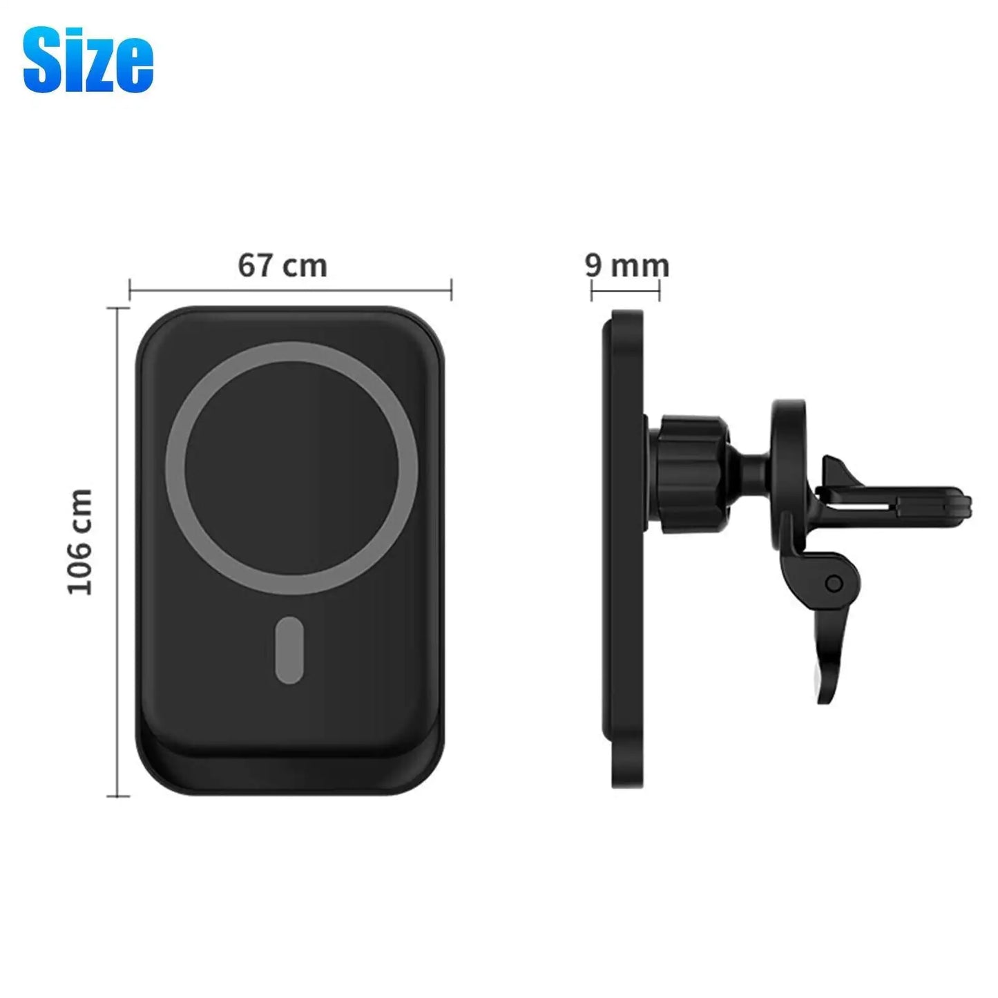 Magnetic Wireless Charger Car Mount Holder For iPhone 12 13 14 Pro Max MagSafe