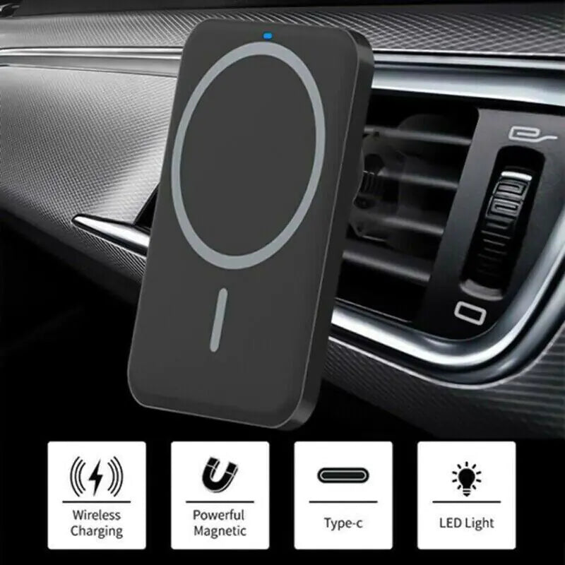 Magnetic Wireless Charger Car Mount Holder For iPhone 12 13 14 Pro Max MagSafe